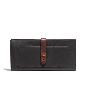 Madewell leather checkbook wallet